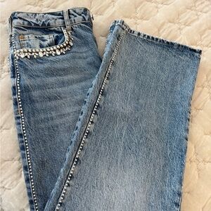 Anthropologie Pilcro embellished Blue Jeans